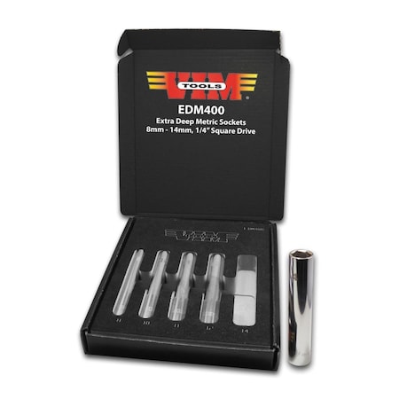 Homecare Products 0.25 in. 10 mm Square Drive Extra Deep Metric Sockets HO2613369